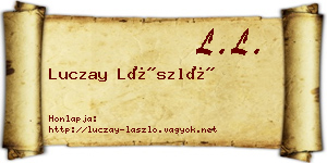 Luczay László névjegykártya