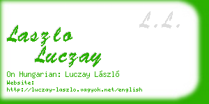 laszlo luczay business card