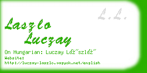 laszlo luczay business card